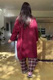 Sonn Funnel Neck Coat Burgundy